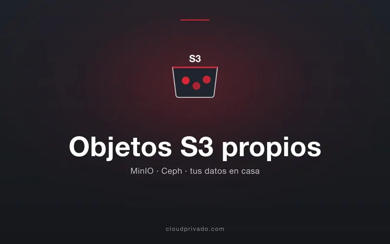 Imagen de portada del artículo «Almacenamiento de objetos S3 en tu cloud privado: MinIO, Ceph RGW y cuándo tiene sentido»