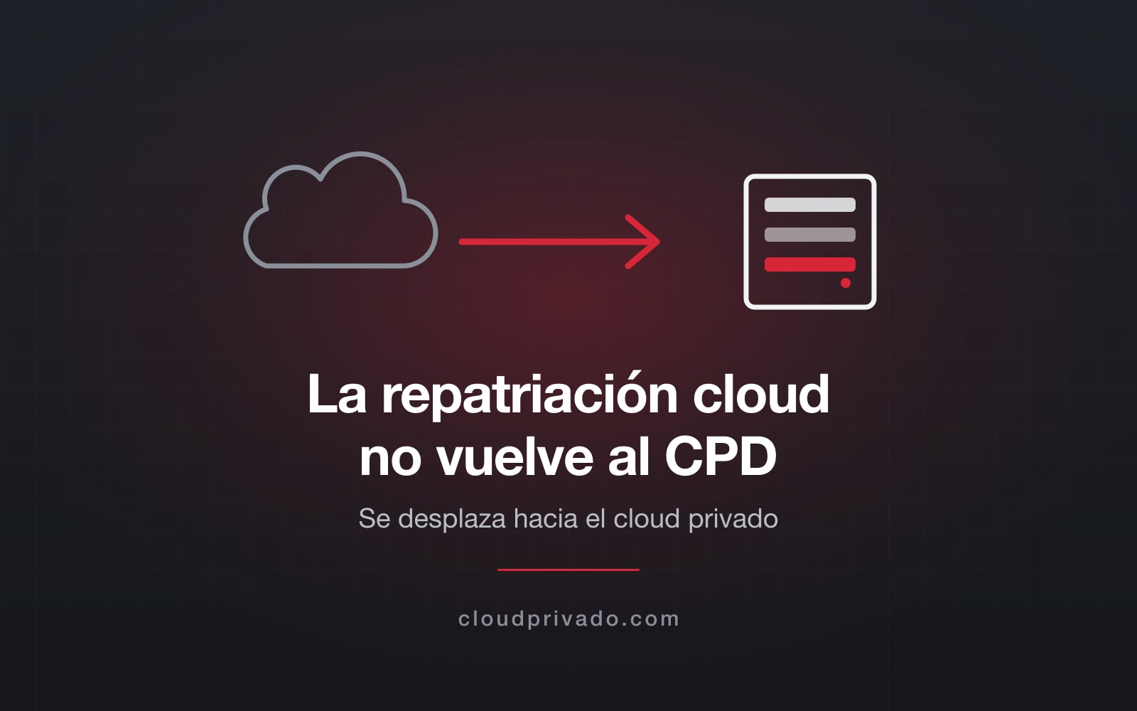 La repatriación cloud no vuelve al CPD: se desplaza hacia el cloud privado